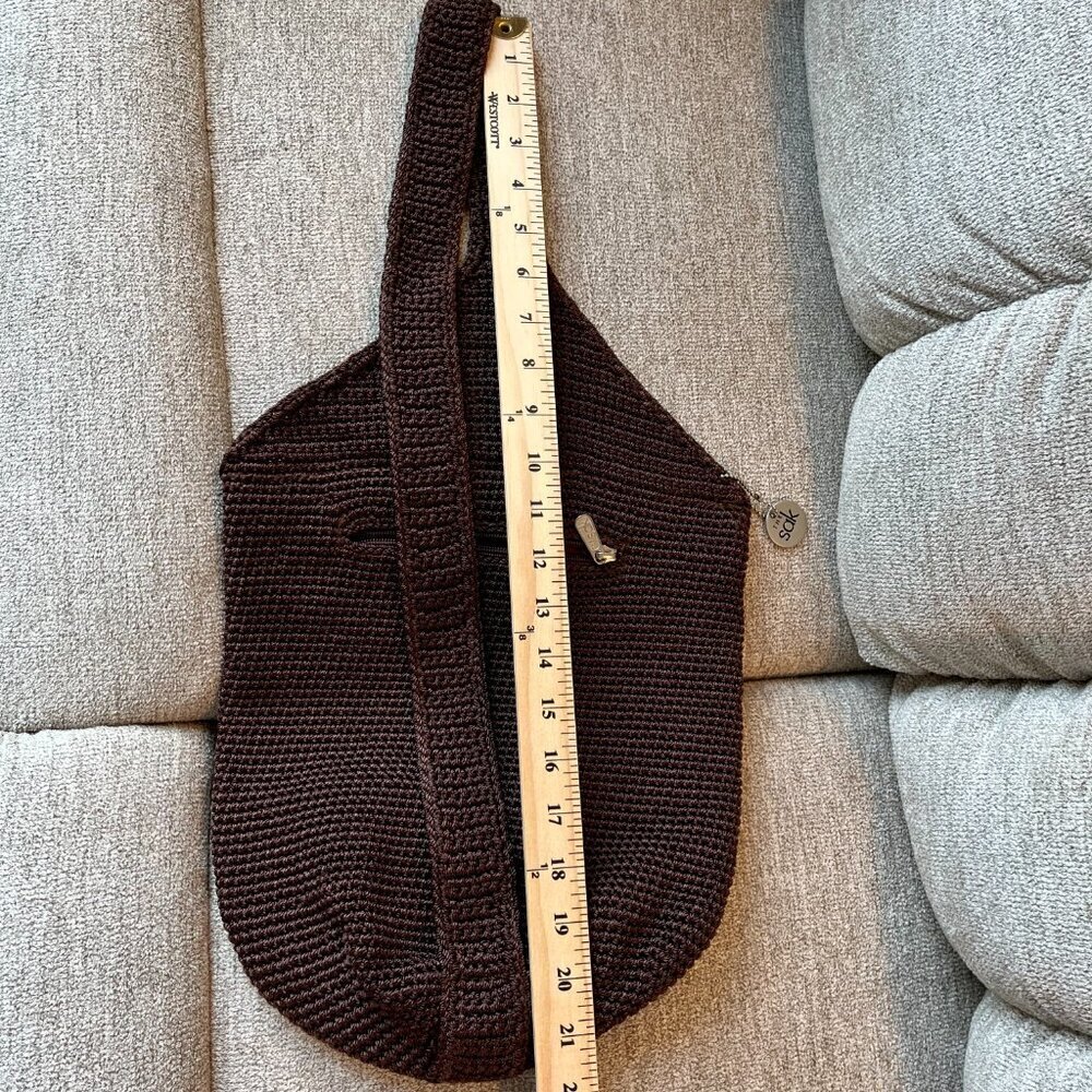The Sak Brown Crochet Crossbody Sling Bag - Picture 9 of 13